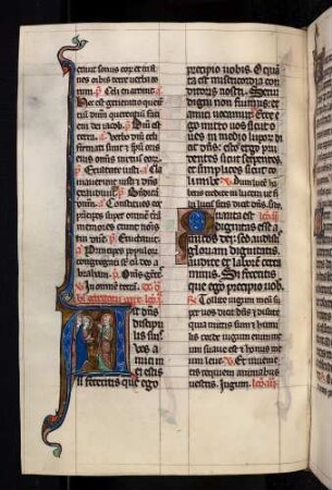 Historisierte Initiale: A(it dominus discipulus): Christus spricht mit seinen Jüngern