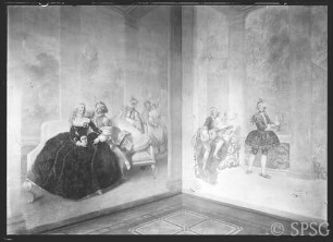 Berlin, Schloss Charlottenburg, Neuer Flügel, Erstes Hautelice-Zimmer, R.: 352, Wandgemälde.