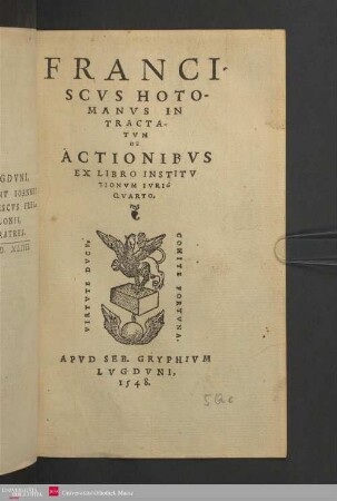 In Tractatvm De Actionibvs Ex Libro Institvtionvm Ivris Qvarto