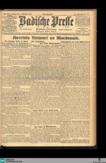 Badische Presse : Generalanzeiger der Residenz Karlsruhe und des Großherzogtums Baden, Abendausgabe