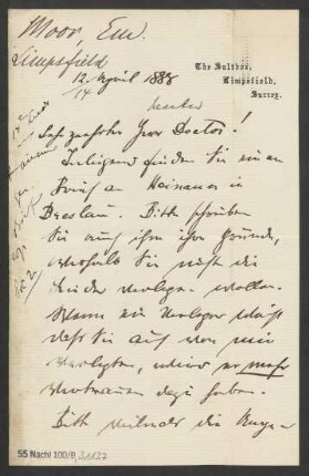 Brief an Ludwig Strecker <senior> an B. Schott's Söhne : 12.04.1888