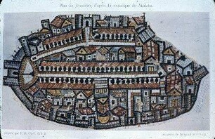Mosaik-Karte Jerusalem [madaba]