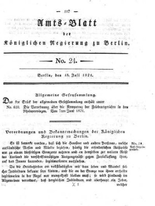 No 24, 18. Juli 1821