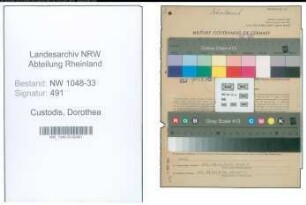Entnazifizierung Dorothea Custodis , geb. 30.07.1913 (Lehrerin)