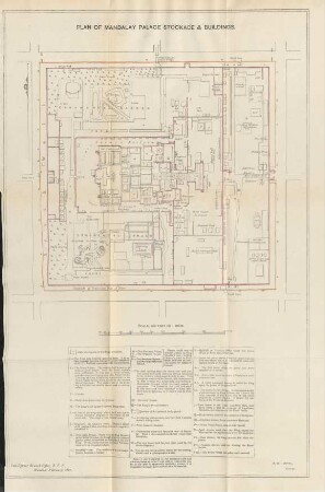 Plan of Mandalay palace stockade & buildings