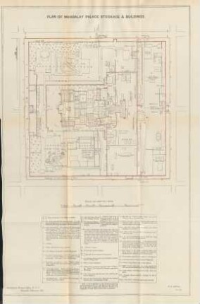 Plan of Mandalay palace stockade & buildings