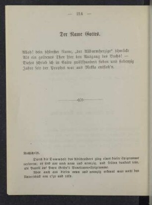 Nachschrift.