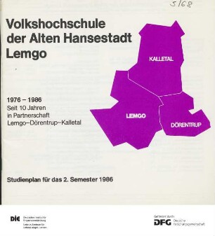 Programm 2. Semester 1986