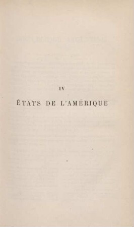 IV. Ètats de l'Amérique