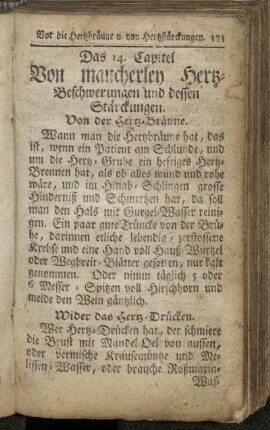 14. Von mancherley Herz-Beschwerungen ...