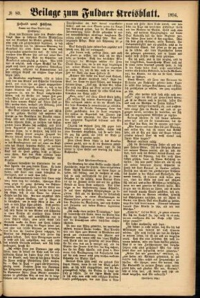 Zweite Ausgabe vom Samstag, den 07. Juli 1894.
