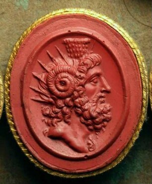 Profilkopf des Jupiter Serapis (Daktyliothek, Das Alterthum nach Lippert und Visconti)