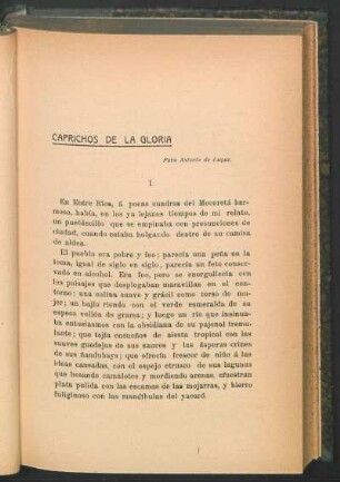 Caprichos de la gloria : Para Antonio de Luque