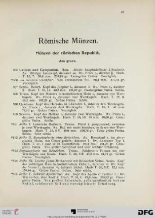 Münzen der römischen Republik (Nr. 505-541)