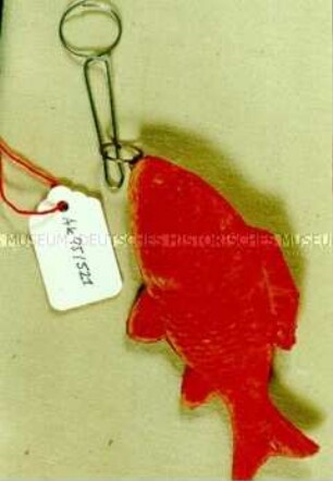 Christbaumschmuck: Fisch, rot, mit Aufhängeklammer