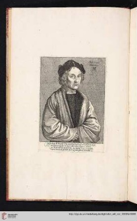 Familienchronik mit dem radierten Bildnis des Albrecht Dürer d.Ä., New Hollstein German, Hollar 3.6.692 Kopie 1