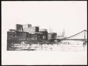 Brückenkopf, Köln: Ansicht vom Rhein aus