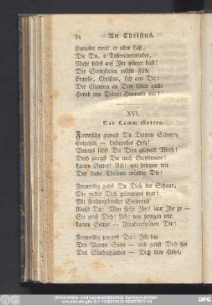 XVI. Das Lamm Gottes.