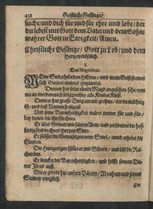 Christliche Gesänge/ Gott zu Lob/ und dem Hertzen tröstlich.