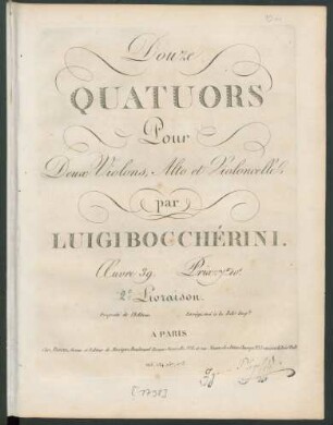 Livraison 2: Douze Quatuors Pour Deux Violons, Alto et Violoncelle : Œuvre 39.; ... Livraison