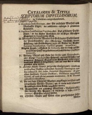 Catalogus & Tituli Scriptorum Dippelianorum.