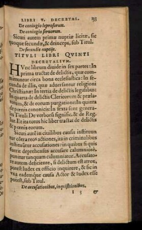 Tituli Libri Quinti Decretalium.