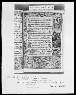 Lateinisches Stundenbuch (Livre d'heures) — Verkauf Josefs, Folio 23recto