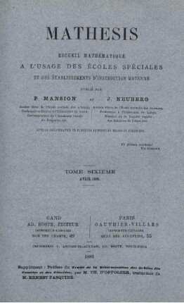 TOME SIXIÉME. AVRIL 1886.
