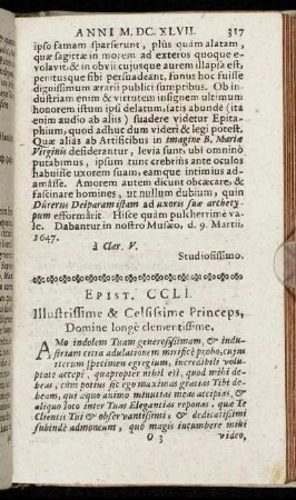 Epist. CCLI. - CCC.
