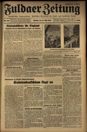 Ausgabe vom Freitag, den 13. Mai 1938.