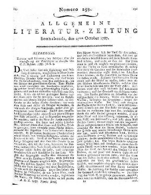 Roscher, C. F.: Von der Verbesserung des Flachsbaues in Sachsen. Zittau, Leipzig: Schöps 1787