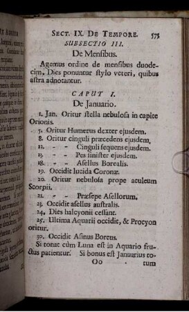 Subsectio III. De Mensibus