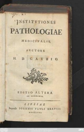 Institvtiones Pathologiae Medicinalis