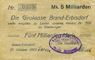 Gutschein - 5 Milliarden Mark