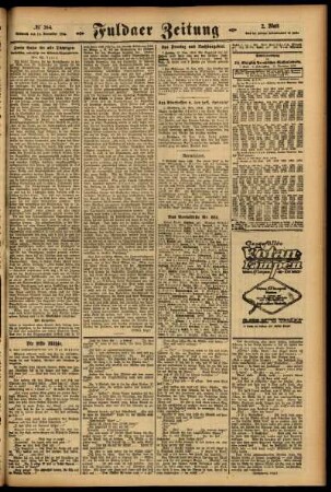 Zweite Ausgabe vom Mittwoch, den 15. November 1916.