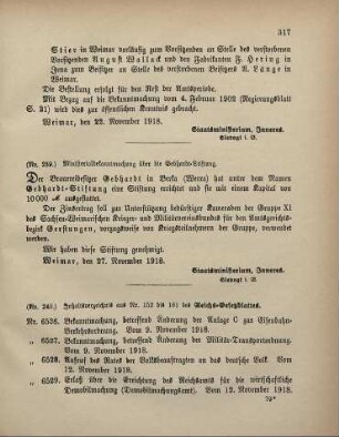Nr. 240: Inhaltsverzeichnis aus Nr. 152 bis 161 des Reichs-Gesetzblattes