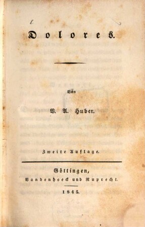 Skizzen aus Spanien, 1. Dolores