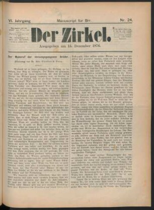Nr. 24. Ausgegeben am 15. Dezember 1876.