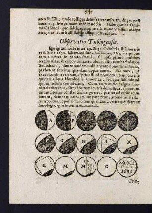 34-37, Observatio Tubingensis