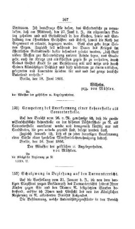 Schulzwang in Beziehung auf den Turnunterricht : [V. Elementarschulwesen]