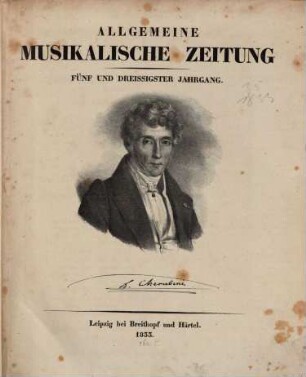 Allgemeine musikalische Zeitung. 35. 1833