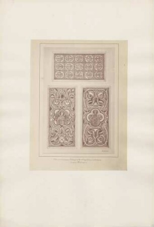Malerei an den Leibungen und Wölbungen der III. und IV. Bogenstellung der Mittelwand des großen Wartburgsaales