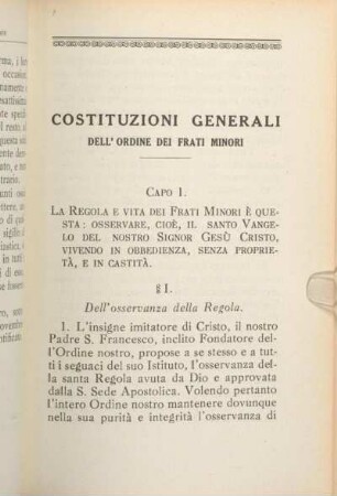 Costituzioni Generali Dell'Ordine Dei Frati Minori