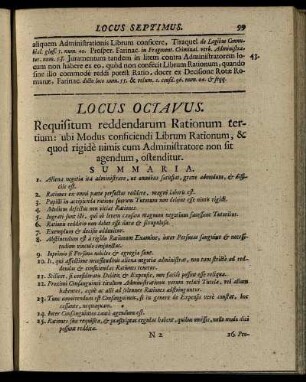 Locus Octavus. - Locus Nonus.