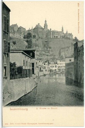 Luxemburg. L Alzette au Grund