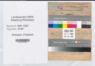 Entnazifizierung Friedrich Ahlmann, geb. 12.10.1902 (Krankenpfleger)