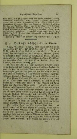 9. Das oestreichische Kaiserthum