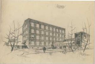 Gsaenger, Gustav; München; Lehrlingsheim für die Innere Mission - Hofseite (Perspektive)