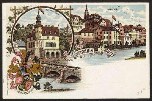 284, Germania sei's Panier! Germania-Haus. Neckarbad.