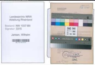 Entnazifizierung Wilhelm Jansen , geb. 15.08.1896 (Postschaffner)